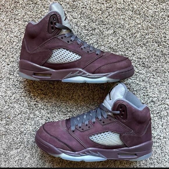 Nike Air Jordan 5 Retro Burgundy Size 4 Youth (Size 5.5 Women's) - Picture 1 of 8